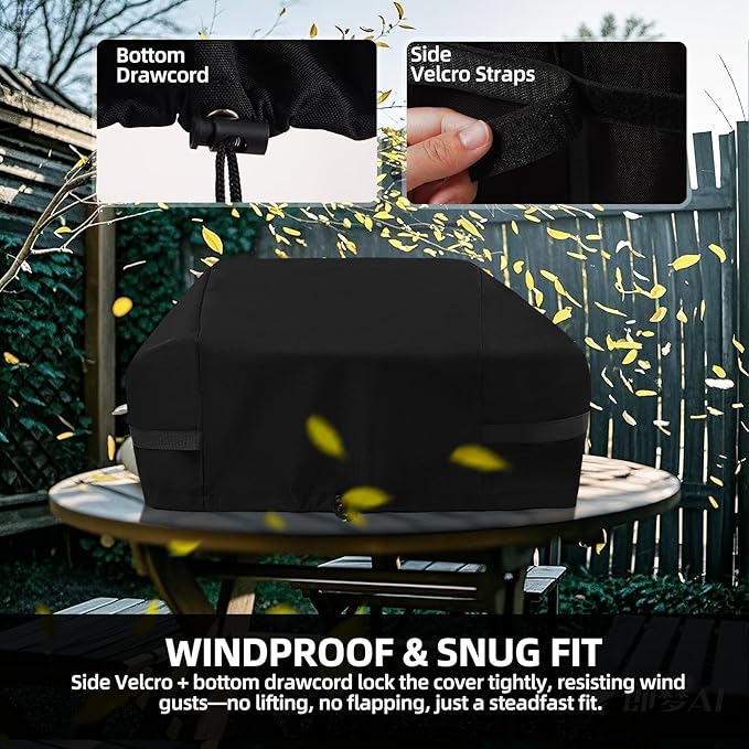 Cover for Megamaster 820-0065C 1 Burner Grill | Waterproof and Windproof Tabletop Gas Grill Cover for Megamaster, UV/Tear Resistant | No Disconnect Needed for Propane Tank (Cover Only)