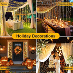 200FT 600LED Christmas Lights Plug in,Warm White Waterproof Fairy Lights with Timer/8 Modes, Christmas Tree Lights Lighting Outdoor Indoor Garden Party Wedding Christmas Tree Decoration