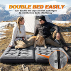 KASBAH Camping Sleeping Pad, 9.5R-Value Thick 6 inch Camping Mat with Pillow Built-in Foot Pump Inflatable Sleeping Pads Compact for Camping Backpacking Hiking Traveling