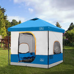 KAMPKEEPER 6 Person Camping Tent, 10x10 Pop Up Canopy Tent with Camping Inner Tent, Converts 10'x10' Straight Leg Canopy into Camping Tent–Fully Vented Roof(Canopy & Frame Included)