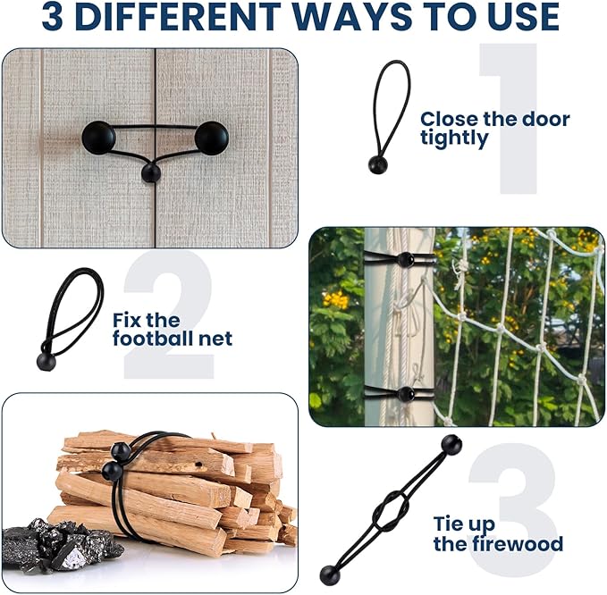 100 Pcs 6 Inch Ball Bungee Cords Tarp Tie Downs Bungee Cords with Balls Heavy Duty Outdoor Tarp Straps for Canopy Shelter Camping Cargo Tent Poles UV Resistant