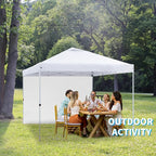 Joramoy Canopy Tent Sidewalls 10×10 for Pop Up Canopy, Instant Sunwall with Waterproof and UV Protection Layer,1 Pack Sidewall Only(White)