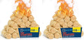 Fire Starter 110Pcs - Extra Long 12min Natural Fire Starters for Grill, Fireplace, Camping & Survival Kit | Waterproof, Odorless, Safe for BBQ/Pizza Oven/Chimney (Indoor & Outdoor) (Pack of 2)