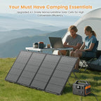 400W Portable Solar Panel Foldable Lightweight Charger with Upgraded Bracket, 36V Waterproof 400 Watts Solar Panels for RV, Campervan, Power Outages, Sheds, Outdoor Off Grid Essentials