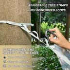 Wood Wall with White Daisies Camping Hammock Single Portable Hammocks 330 lbs Capacity with 2 Tree Straps and Attached Carry Bag,Perfect for Outdoor,Indoor,Beach,Camping,Travel