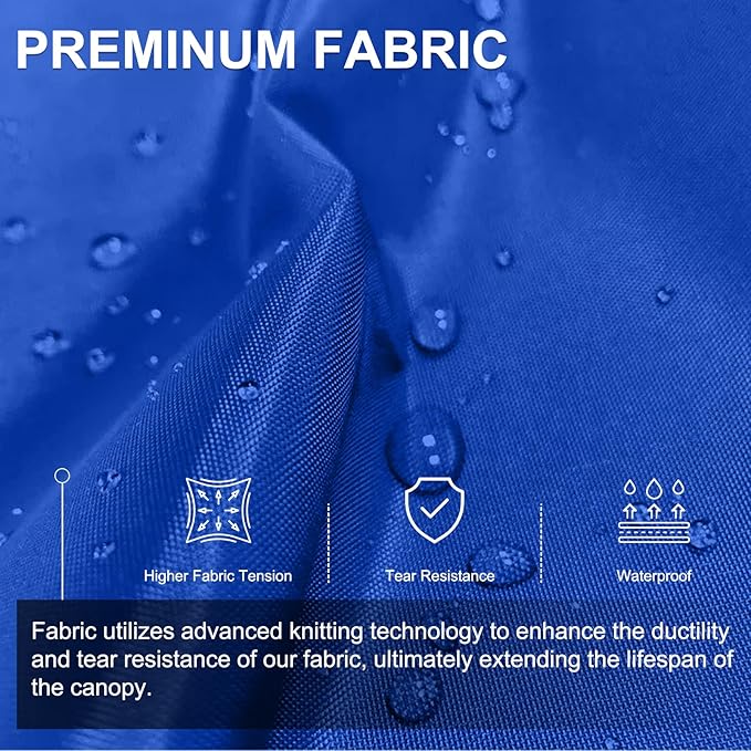 ABCCANOPY Pop Up Canopy - Outdoor Patio Portable Canopy Tent Heavy Duty for Backyard and Deck with 4 Sandbags(Royal Blue, 8x8)