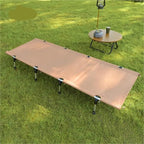 Ultralight Folding Bed Camping Single Cot Portable Travel Camping Bed Outdoor(Pink) (Schwarz)