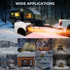 8KW Diesel Heater, Portable Diesel Air Heater All in One 110V/12/24V with App Control, Remote Control and Display Screen,Fast Heating Horizontal Diesel Heater for Campers RV Trailer Garage Home Tent