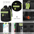 Gatycallaty First Aid Backpack - Medical Evacuation Bag - Red Emergency Lifeguard Bag for Ems Emt First Responders (Black)