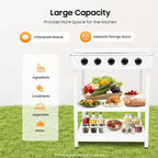 5 Burner Propane Gas Stove Outdoor Kitchen Grill Outdoor Cooking Stove with Support Leg Stand and Wind Blocking Cover Propane Burners for Outdoor Cooking, RV Travel, Apartment (White)