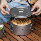 Boundless Voyage Titanium Sealed Lunch Box with Leak-Proof Lid Camping Cookware Lightweight Outdoor Cooking Pot for Backpacking Hiking Picnic & Travel Food Container (Ti2086C/1.5L)