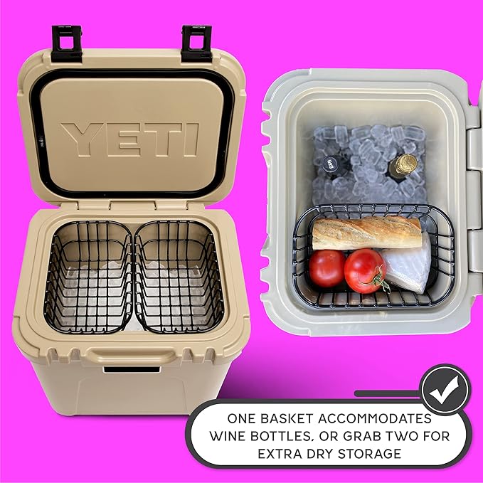 Above Sea Level Cooler Basket for YETI Roadie 24 and YETI Roadie 32 - Wire Dry Goods Tray for YETI Roadie Ice Chests - Compatible with Roadie 24 Accessories