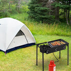 3 Burner Propane Gas Stove for Outdoor Cooking, Heavy Duty High Pressure Propane Gas Cooker Portable Iron Cast Patio Burner with Detachable Stand Legs, Regulator, Camping Cooker (225000-BTU)