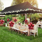 COBIZI 10x30 Heavy Duty pop up Canopy, Commercial10x30 Party Tent for Parties Waterproof Gazebos with 8 Sidewalls, All Season Wind & Waterproof UPF50+,Stable Thickened Frame, Black