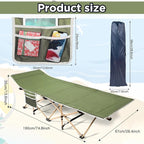 Wenqik 2 Pack 450lbs Max Load Camping Cot for Adults with Carry Bag Portable Folding Outdoor Sleeping Cot Heavy Duty Bed for Traveling Camp Military Office Nap Beach Home Lounging
