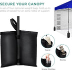 Best Choice Products 10x10ft Pop Up Canopy Tent with Sidewall, 1 Person 1 Minute Set Up, Carry Case, 4 Weight Bags - Resort Blue