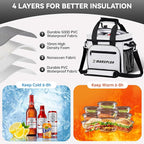 Golf Cart Cooler with Magnetic Lid 12-Can Insulated Soft Cooler Bag Collapsible for Golf Cart,Golf Accessories,Lunch Camping Cooler Insulated Lunch Bag with Adjustable Shoulder Strap