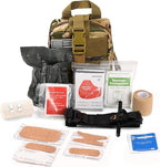 41 PCS IFAK Trauma Kit with Tourniquet, 4-Inch Israeli Bandage, Tactical First Aid Kit for Car, Camping, Hiking and Travel with Molle Bag (Camouflage Green)