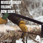 AGAWA - BOREAL21-21 Inch Folding Saw with All-Purpose Saw Blade - Camping Gear For Hiking, Fishing, Hunting, Bushcraft & Survival Kit (Black Frame/Green Handle)