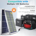 SUNER POWER 10W 12V Solar Battery Charger Maintainer, Built-in Smart MPPT Charge Controller, Adjustable Mount Bracket, Waterproof 10 Watt Solar Panel Kits for Car Automotive Boat Marine RV Trailer