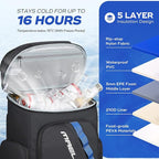 Maelstrom Backpack Cooler,36 Can Cooler Backpack,Soft Cooler Bag Insulated Leakproof,Lightweight Ice Chest Backpack,Travel Cooler Lunch Backpack for Camping,Hiking,Beach
