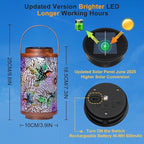 2Pack Solar Lanterns Outdoor Waterproof Hummingbird Garden Gifts for Mom, Multicolor Solar Lights Lantern for Backyard Garden, Pathway, Outside, Mothers' Day Gifts for Women Grandma