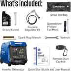 Westinghouse 5000 Peak Watt Super Quiet Dual Fuel Portable Inverter Generator, Remote Electric Start, Gas & Propane Powered, RV Ready, CO Sensor, Parallel Capable