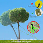 Heavy Duty Tree Stake Set - 16" Straightening Kit Spiral Metal Stakes & Double-Layer Straps Bold Antirust Tree Supports &Fast Rotating Rod Tent Anchoring Stakes
