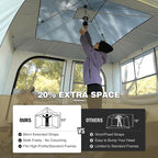 REDCAMP Canopy Camping Tent for Pop Up Canopy Tent, Inner Tent Converts Straight Leg 10'x10' or 10'x20' Canopy into Camping Tent, Fits 4-6 Person(Frame/Shelter NOT Included)