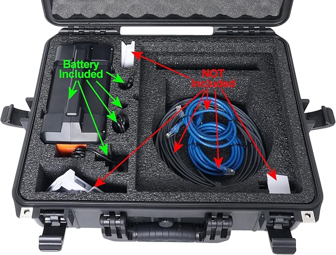 Battery Powered Starlink Mini Mobile Internet Kit Case, 4.5+ Hrs Runtime, Portable Wifi Connection For Camping, Festivals, Tradeshows, Emergencies. Includes Battery, Case & Foam. Starlink Not Included