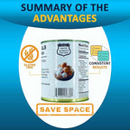 Powdered Whole Eggs | Long Term Storage (10 years shelf life) Emergency Supply | Hiking, Backpacking & Camping | Easy Prep Survival Food | #2.5 Size Can (8 oz per can) 18 Serving Per Can