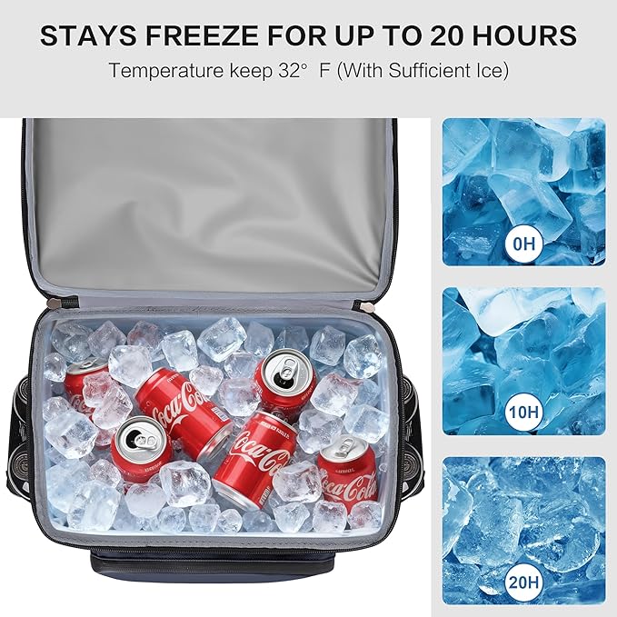 Large 52cans Waterproof Insulated Cooler Backpack for Men & Women, Leak Proof Backpack Cooler, Soft, 8Gal