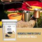 Dried Black Beans Emergency Food Supply, 237 Servings, 30 Year Shelf Life, Good Source of Iron, Protein, and Potassium, High in Fiber - Dehydrated Meals, Survival Food Camping Essentials, 4 Gallon Bucket