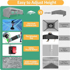COBIZI 10x30 Party Tent: 10x30 Pop Up Canopy with Wheeled Bag - Tents for Parties with Patented Center-Lock Tech, 420D Waterproof Fabric, Easy Setup Canopy Tent with Removable Sidewalls, (Gray)