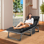 Slsy Folding Bed with Mattress, Cot Size Foldable Guest Beds, Hideaway Cot for Adults, Portable Fold up Bed with Adjustable Positions for Home, Office, Indoor, Outdoor