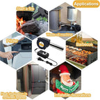 YOWEE BREEZE 97 mm x 33 mm BBQ Air Mover Inflatable Small Blower Fireplace Fan, with Metal Duct, AC 100V-240V Variable Speed Centrifugal Fan, for Barbecue,Camping,Waste Oil Furnace,Wood Stove