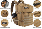 LHI Military Tactical Backpack for Men and Women 45L Army 3 Days Assault Pack Bag Large Rucksack with Molle System