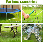 Rebar-Stakes-12Inch,J Hooks Ground Stakes Anchors for Gardening Black Coated Ground Stakes 10pcs Anti-Rust Heavy Duty Dog Fence Fixed Water Pipes Soccer Goals Tent Camping Trampoline