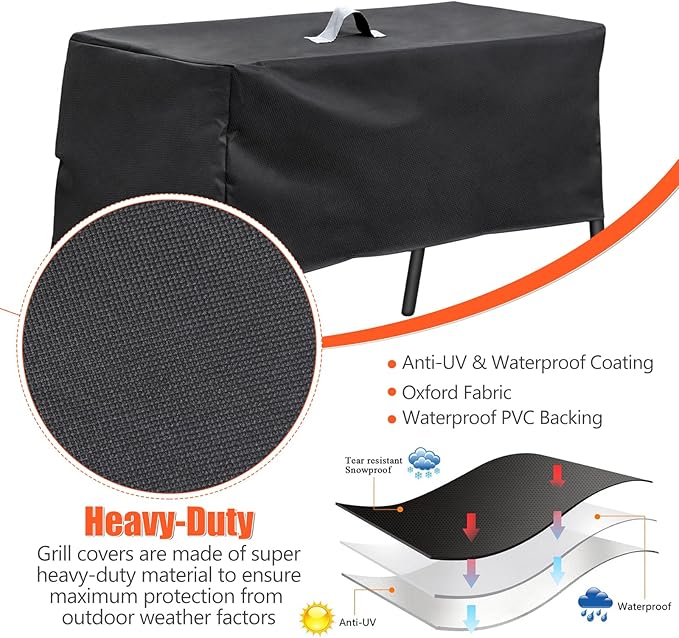 QuliMetal Patio Cover for Camp Chef 3 Burner Stove Including Model SPG90b PRO90 Tundra TB90LWG SPG90B TB90LW TB90LWG15, Grill Cover for Camp Chef pro 90X, Heavy Duty, 600D