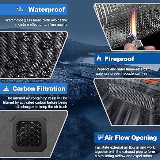 Multifunctional Resin 3D Printer Enclosure with Ventilation Filter, High Quality 3D Printer Vented Enclosure Tent Cover Eliminate Odors Compatible with Anycubic Elegoo Series LCD Resin UV 3D Printer