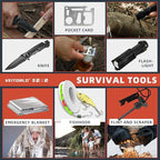 VEITORLD Gifts for Men Dad Husband Him Fathers Day, Survival Gear and Equipment 12 in 1, Survival Kits, Cool Unique Fishing Hunting Anniversary Birthday Gifts for Him Teen Boy Boyfriend Women