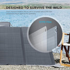 EF ECOFLOW 400W Portable Solar Panel, Foldable & Durable, Complete with an Adjustable Kickstand Case, Waterproof IP68 for Outdoor Adventures