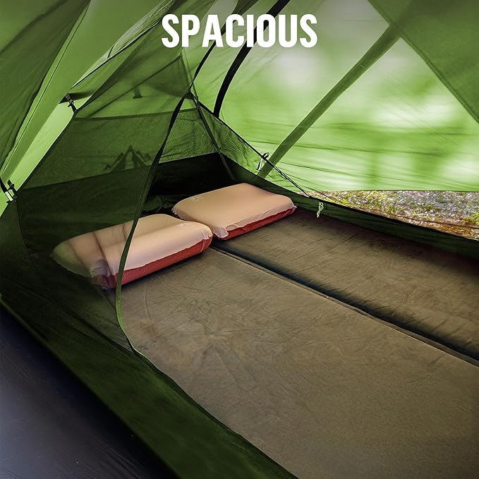 Night Cat Ultralight Backpacking Tent: Waterproof Lightweight Two People Camping Tent for Outdoor Hiking Trekking with Double Layers Aluminum Poles and Footprint