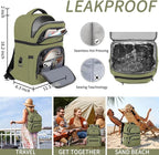Cooler Backpack,Insulated Backpack Cooler Leakproof Double Deck Cooler Bag for Men Women RFID Lunch Backpack