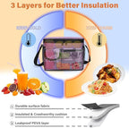 Tirrinia Insulated Lunch Bag for Women Men, Leakproof Lunch Box Containers for Adult, Work, School, Soft Lunchbox for Kids,Boys, Adult Cooler Bag for Picnic Hiking Beach,Purple