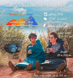 Litume Compact Velvet Lined Sleeping Bag, Lightweight Three Season Sleeping Bag, Water Repelling Sack for Warm and Cold Weather, Comfortable, Backpacking, Hiking, Camping, Traveling
