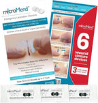 Emergency Wound Closures - Surgical-Grade Laceration Repair Without Stitches | Skin Closure Alternative to Butterfly Bandages | First Aid Kit Essential (6 Medium Wound Closure Devices)