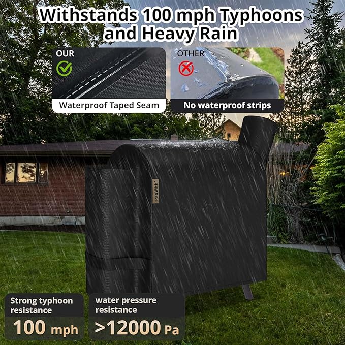 Grill Cover for Traeger Pro 34/780 Series BAC380 BAC504,[900D Heavy Duty Waterproof Upgraded] Wood Pellet Smoker Grill Cover for Traeger Texas 34,Z Grills 700,Accessories for Pro 34