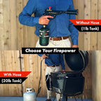 Grillblazer Su-VGun Propane Torch with Hose – High Power 240,000+ BTU Flame Thrower Gun for Instant, Steak Searing, Charcoal Ignition, Backyard BBQ, Campfire, Outdoor Cooking – Handheld Blowtorch
