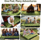 KASBAH Double Inflatable Camping Sleeping Pad,Thick 6 inch 2 Person Ultralight Sleeping Mat with Built-in Foot Pump and Pillow,Camping Essentials for Hiking,Backpacking,Traveling, Tent